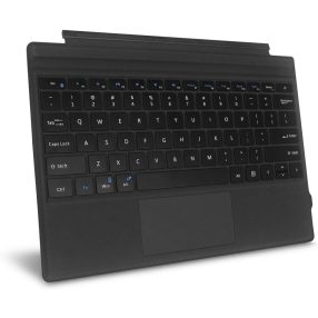   AOGO 1089D-C Ultradünne Bluetooth-Tastatur mit Hintergrundbeleuchtung – Touchpad + 78 Stück, flache Tasten, kabelgebundene und kabellose Nutzung