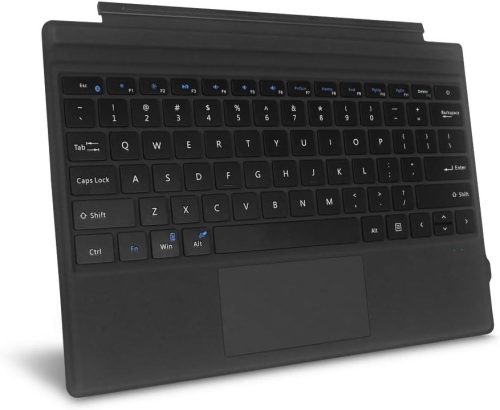AOGO 1089D-C Ultradünne Bluetooth-Tastatur mit Hintergrundbeleuchtung – Touchpad + 78 Stück, flache Tasten, kabelgebundene und kabellose Nutzung