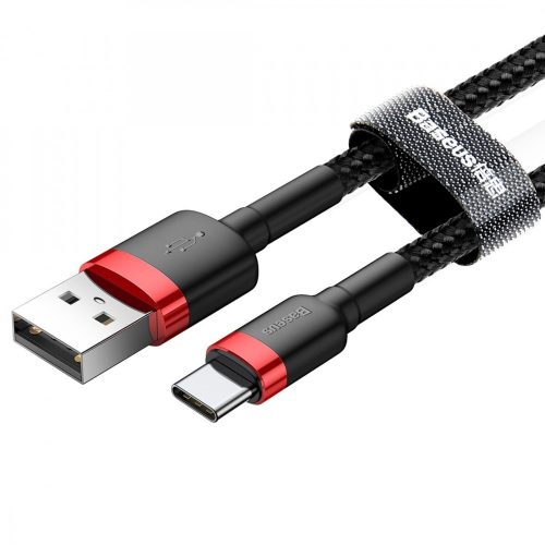 Baseus Premium USB-Type C Kabel- 1 Meter, 3 Ampere Aufladung, Perlenabdeckung - Schwarz