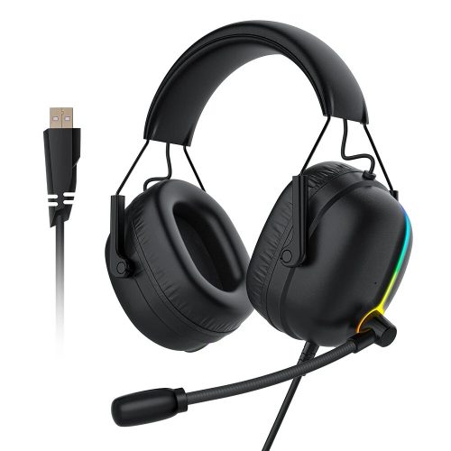 BlitzWolf AirAux AA-GB4 Gamer-Kopfhörer – 7.1 Virtual Surround, RGB-Beleuchtung, ENC, tiefer Bass-Sound