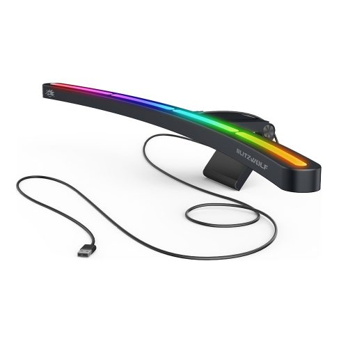 BlitzWolf BW-CML3 RGB LED Lampe für Curved Monitor - kabellose Steuerung, 500 Lux, 2900-6000K + RGB, USB Netzteil
