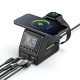 BlitzWolf® BW-FW10 – 240-W-Desktop-Schnellladegerät und Wecker, 6 USB-Ladeanschlüsse (Typ C und USB-A) + kabelloses Laden