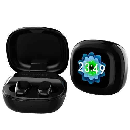 Blitzwolf® BW-FYE16 Plus – ANC, 32 Stunden Betriebszeit, beeindruckender Bass und Höhen, Ladebox mit Farb-LCD-Touch-Taste