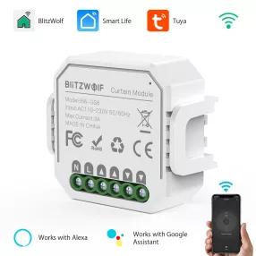   Blitzwolf® BW-SS6 Wifis Smart SMART Shutter / Curtain Controller - Anwendungssteuerung, Timing, Sprachanweisung. Integration von Amazon Echo, Google Home und IFTTT