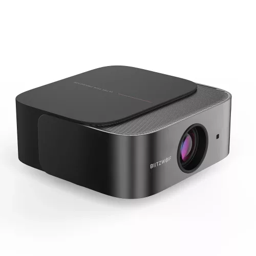 BlitzWolf® BW-V10 – 1080p-Projektor mit Android 13.0 – 500 ANSI Lumen, ultradünnes Design. Elektronischer Fokus