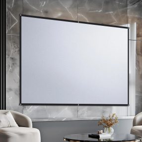   BlitzWolf® BW-VS8 Wandmontierte Projektionsleinwand - 100 Zoll, 5-lagiger Blendschutz, 16:9, 4K, 90° Betrachtungswinkel