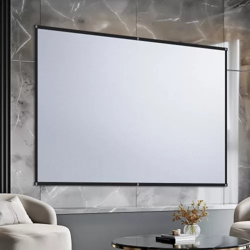 BlitzWolf® BW-VS8 Wandmontierte Projektionsleinwand - 100 Zoll, 5-lagiger Blendschutz, 16:9, 4K, 90° Betrachtungswinkel