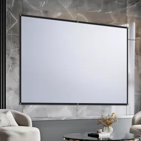   BlitzWolf® BW-VS8 Wandmontierte Projektionsleinwand - 120 Zoll, 5-lagiger Blendschutz, 16:9, 4K, 90° Betrachtungswinkel