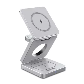   BlitzWolf® BW-iw30 - Kabellose Ladestation 3in1 - Zum kabellosen Laden von Telefon + Uhr + Kopfhörern