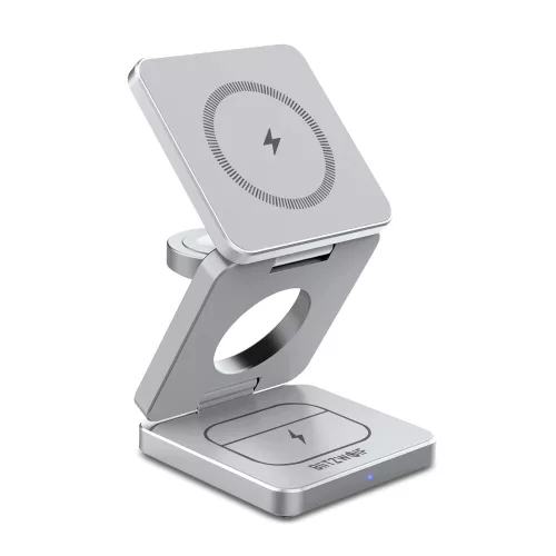 BlitzWolf® BW-iw30 - Kabellose Ladestation 3in1 - Zum kabellosen Laden von Telefon + Uhr + Kopfhörern