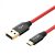 1M, Micro USB -BlitzWolf Ampcore BW-MC7 2.4A Kabel (Gold-Muster) Datenübertragung & Ladekabel mit Magic Tape Stra