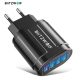 BlitzWolf® BK-385 – 4 USB-A-Anschlüsse, 48-W-Wand-Schnellladegerät – zum schnellen Laden von Android- und Apple-Telefonen