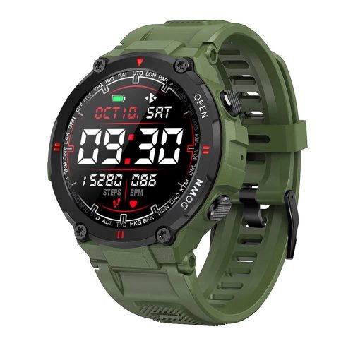 Blitzwolf® BW-AT2 Grün Sport Smart Watch - 10-15 Tage Akkulaufzeit, 1,3 "IPS-Display, unzählige integrierte Funktionen