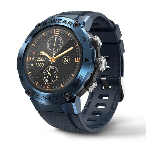 Blitzwolf® BW-AT3C (Blau) Smartwatch - 30 Tage Standby, eingebautes Mikrofon und Lautsprecher mit unzähligen Funktionen