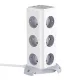 BlitzWolf® BW-EC3 - Desktop-USB-Ladegerät: 2xUSB-A + 2x USB-C-Ladeanschlüsse + 12x 230-Volt-Ausgänge