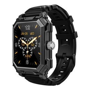   Blitzwolf® BW-GTS3 Bluetooth-Smartwatch – Telefonieren mit der Uhr, Erinnerungen, Blutsauerstoff- und Blutdruckmessung, IP69 wasserdicht – Schwarz