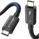 BlitzWolf® BW-HDC8 - USB Type-C - Type-C Thunderbolt5 Kabel - 150cm Länge, 240W Ladeleistung, 120Gbps Datenübertragung - 150cm