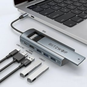   Blitzwolf BW-Neo TH13 USB HUB-Dockingstation: 1x 4K@30Hz HDMI, 3x USB 3.0 5Gbps, PD100W, 1x M.2 SSD-Steckplatz