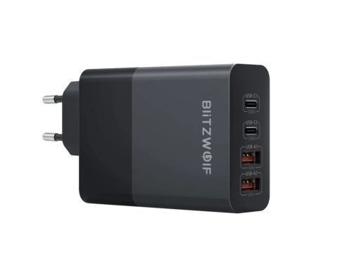 BlitzWolf® BW-S29: 120W GaN Tech Schnellladegerät - 4-Port USB-Ladegerät (2x USB Typ-C + 2x USB-A) für Apple/Android/Windows
