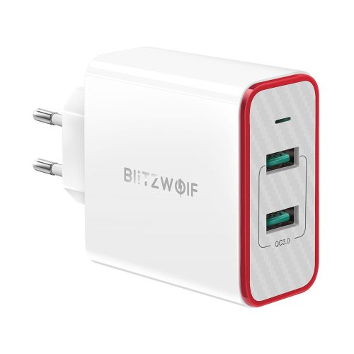 36W 2-Ports QC3.0 USB-Schnellladegerät - BlitzWolf® BW-PL3 Einzigartiges Design, mehrschichtiger Schutz