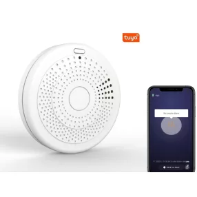   Intelligente Kohlenmonoxid- (CO-) und Raucherkennung mit Alarmfunktion, App-Überwachung, 85 dB Lautstärke, 3 Jahre Batterie