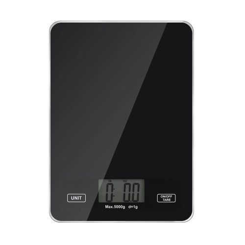 DIGOO DG-TGK1 - Küchenwaage digital, max 5kg, Genauigkeit bis 1g (Schwarz)