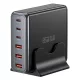 ESSAGER® DK-3C3A-85W - 85-Watt-USB-Schnellladegerät – 6 Anschlüsse (3x USB-C + 3x USB-A) für Android, Apple und Windows