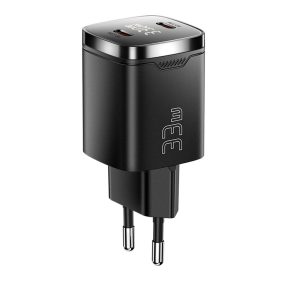  ESSAGER® ES-CD45 – 33-W-USB-Wandladegerät mit LED-Anzeige – 2x Typ-C: für Android-, Apple- und Windows-Systeme