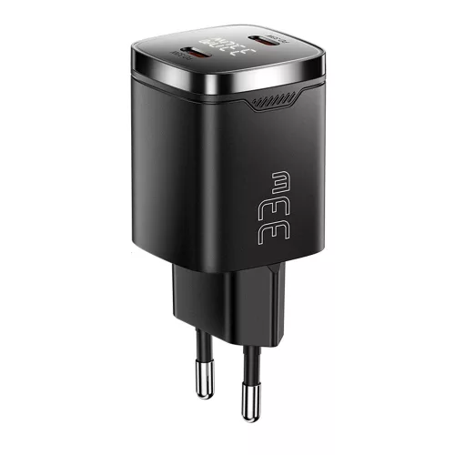 ESSAGER® ES-CD45 – 33-W-USB-Wandladegerät mit LED-Anzeige – 2x Typ-C: für Android-, Apple- und Windows-Systeme