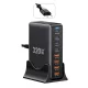 ESSAGER® YMX-320W – 320W USB Desktop-Schnellladegerät – 8 Anschlüsse (4x USB-C + 4x USB-A) für Android, Apple und Windows