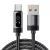 ESSAGER ES-X64 – 2 Meter langes Type-A - Type-C Kabel. Digitalanzeige, 100-W-Ladefunktion, Perlmuttstoffbezug