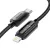 ESSAGER ES-X57 – 2 Meter langes USB-Kabel (Type-C/Lightning). Digitalanzeige, 29-W-Ladefunktion, Perlmuttstoffbezug
