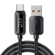 ESSAGER ES-X57 - 2 meter, USB-A - USB Type-C Kabel. Digitalanzeige, 100-W-Ladefunktion, Perlmuttstoffbezug