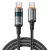 ESSAGER ES-X61 – 2 Meter langes Type-C - Type-C Kabel. Digitalanzeige, 100-W-Ladefunktion, Perlmuttstoffbezug