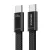 Essager ES-X85 100W PD USB-C auf USB-C Schnellladekabel (0,25m) – Extra kurzes, flaches & geflochtenes Ladekabel, Schwarz