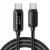ESSAGER ES-X57 - 2 meter, USB Type-C - USB Type-C Kabel. Digitalanzeige, 100-W-Ladefunktion, Perlmuttstoffbezug