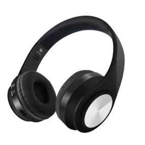   HiGi D-422 – Bluetooth 5.0-Kopfhörer – 10 Stunden Betriebszeit, 40-mm-Lautsprecher, integriertes Mikrofon, BT + 3,5-Klinken-Anschluss – Schwarz