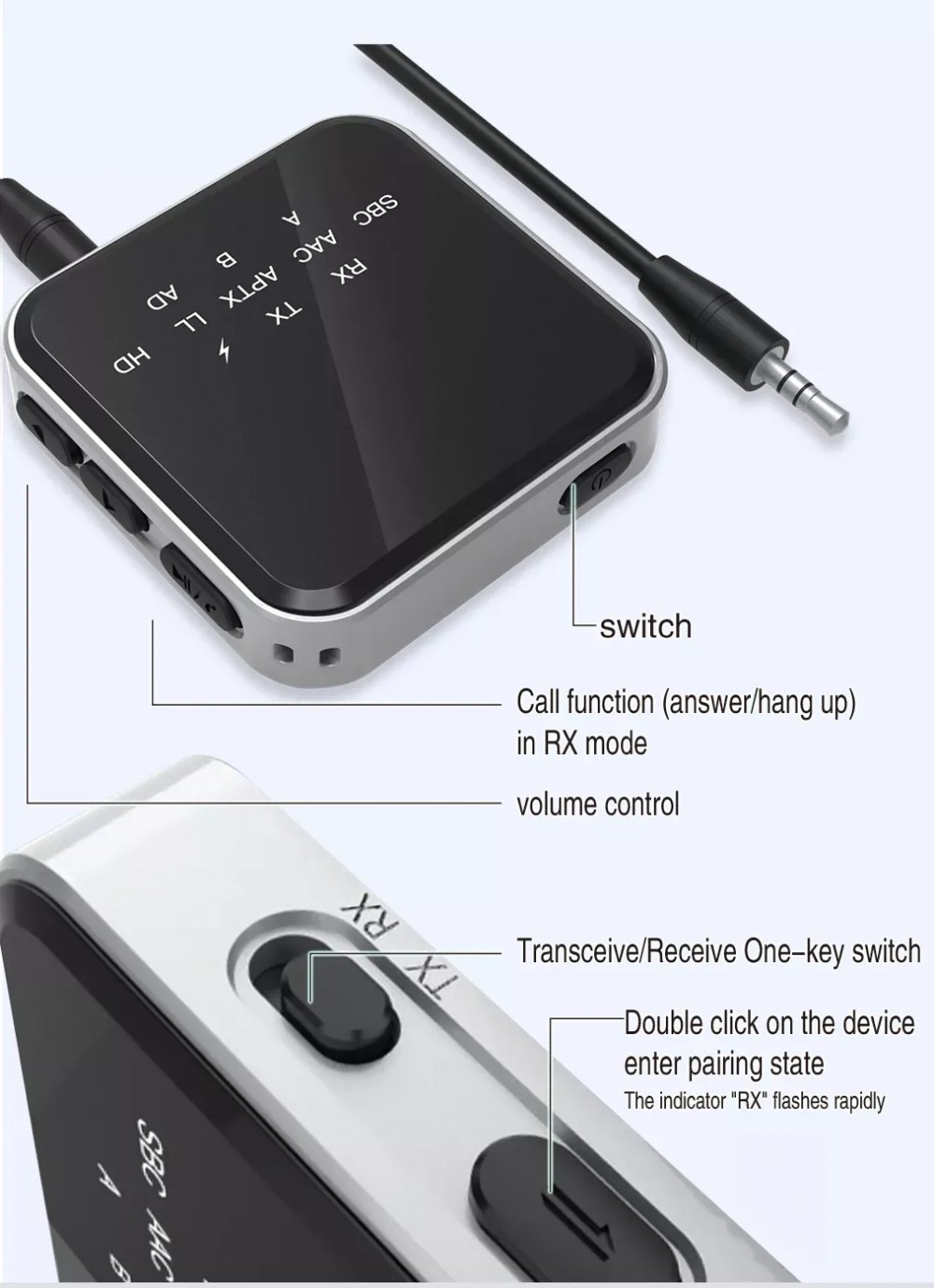 HiGi® LE507- Bluetooth-Sender (Empfänger und Sender 2 in 1)