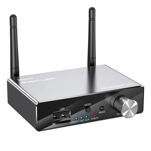 HiGi® LY35 - Bluetooth V5.3 Empfänger- und Sendereinheit in einem, Metallgehäuse, mit Fernbedienung - 30m Reichweite, 6 in 1
