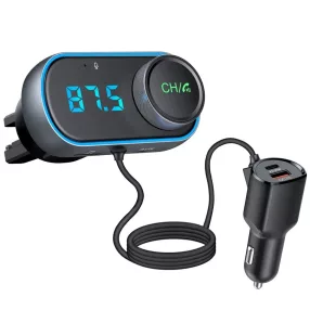   HiGi® T78 – Zigarettenanzünder FM-Transmitter MP3-Player + USB-Schnellladegerät (30 W)