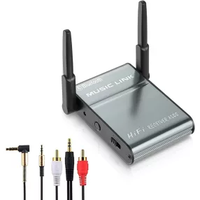   HiGi® X600 – Bluetooth V5.0-Empfängereinheit, Metallgehäuse – 50 m Reichweite, Jack 3,5-Ausgang, integriertes Mikrofon, 30 Stunden Akkulaufzeit