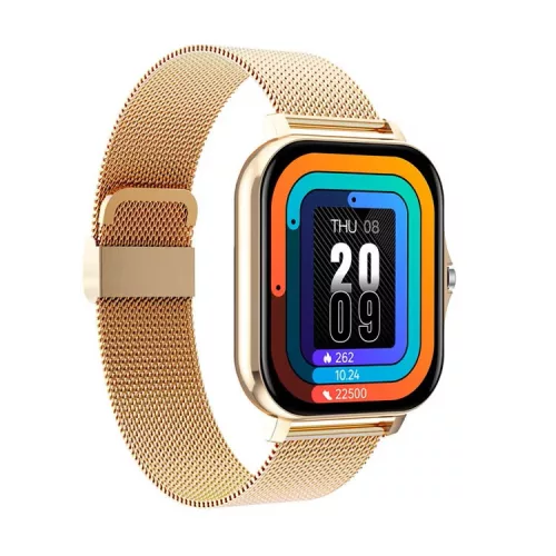 HryFine Y13 Smartwatch – Goldfarben, Metallarmband – 5 Tage Akkulaufzeit, IP67, Bluetooth-Anrufe, Nachrichten, Gesundheit