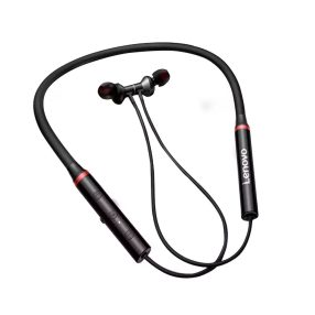   Lenovo HE05X 2ndGen – Sport-Headset für die Nackenmontage mit Geräuschfilter, tiefem Bass, 10Stunden Betriebszeit – Schwarz