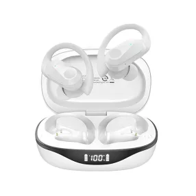   Lenovo LP75 – kabellose Sport-Ohrhörer – Ohrbügel-Design, 6 + 30 Stunden Nutzungsdauer, BT5.3, IPX5 wasserdicht- Weiß