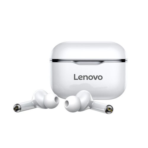 Lenovo LivePods LP1 Weiß - TWS Bluetooth-Ohrhörer IPX4 Wasserdichtes Sport-Headset Geräuschunterdrückung HIFI-Bass-Kopfhörer mit Mikrofon Typ-C-Aufladung 