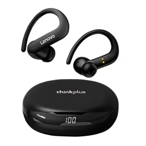   Lenovo T50 – kabellose Ohrhörer für den Sport- oder Business-Einsatz – Ohrbügel-Design, 5 Stunden Nutzungsdauer, BT5.2 – schwarz