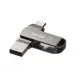 Lexar® JumpDrive® D400 USB 3.1 Typ-C Dual-Slot-Metall-USB-Stick – für Smartphone und Computer. Aluminiumgehäuse, 128 GB