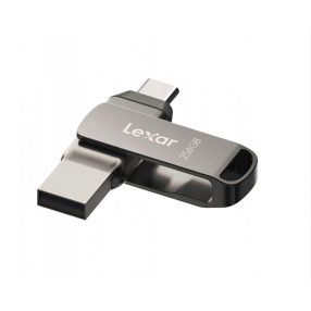   Lexar® JumpDrive® D400 USB 3.1 Typ-C Dual-Slot-Metall-USB-Stick – für Smartphone und Computer. Aluminiumgehäuse, 256 GB