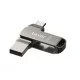 Lexar® JumpDrive® D400 USB 3.1 Typ-C Dual-Slot-Metall-USB-Stick – für Smartphone und Computer. Aluminiumgehäuse, 256 GB