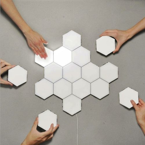 Ningbo Hexagonal Lamps - (6 Stück) Modulare Berührungsempfindliche Beleuchtung Magnetische Kreative Dekoration Wand Nachtlicht